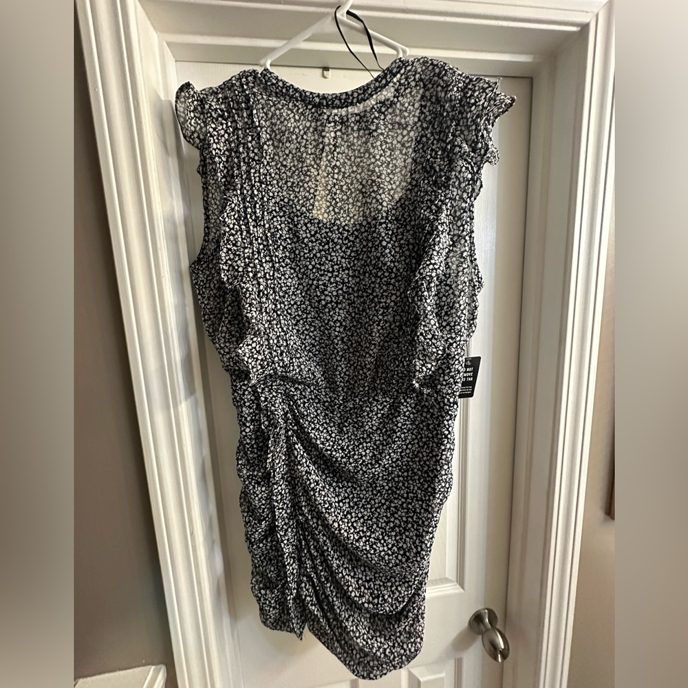 Express Elegant Black and White Floral Dress